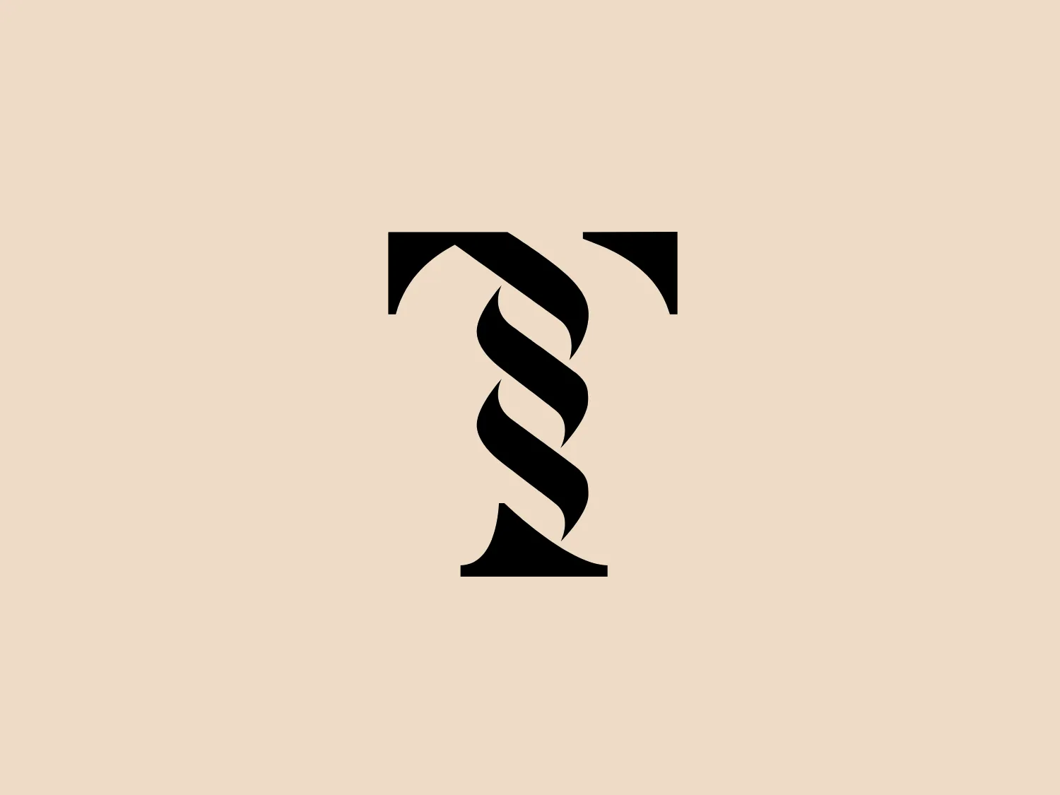 The Trivium Art History logo is a stylized monogram or symbol featuring intertwined elements that convey a dynamic, twisting motion. The bold black lines against a white background create an abstract form reminiscent of a helix or a spiraling ribbon, exuding elegance and modernity. The high-contrast, clean aesthetic allows for versatile application across various mediums, with the option for a complementary background color to further enhance the logo's impact.