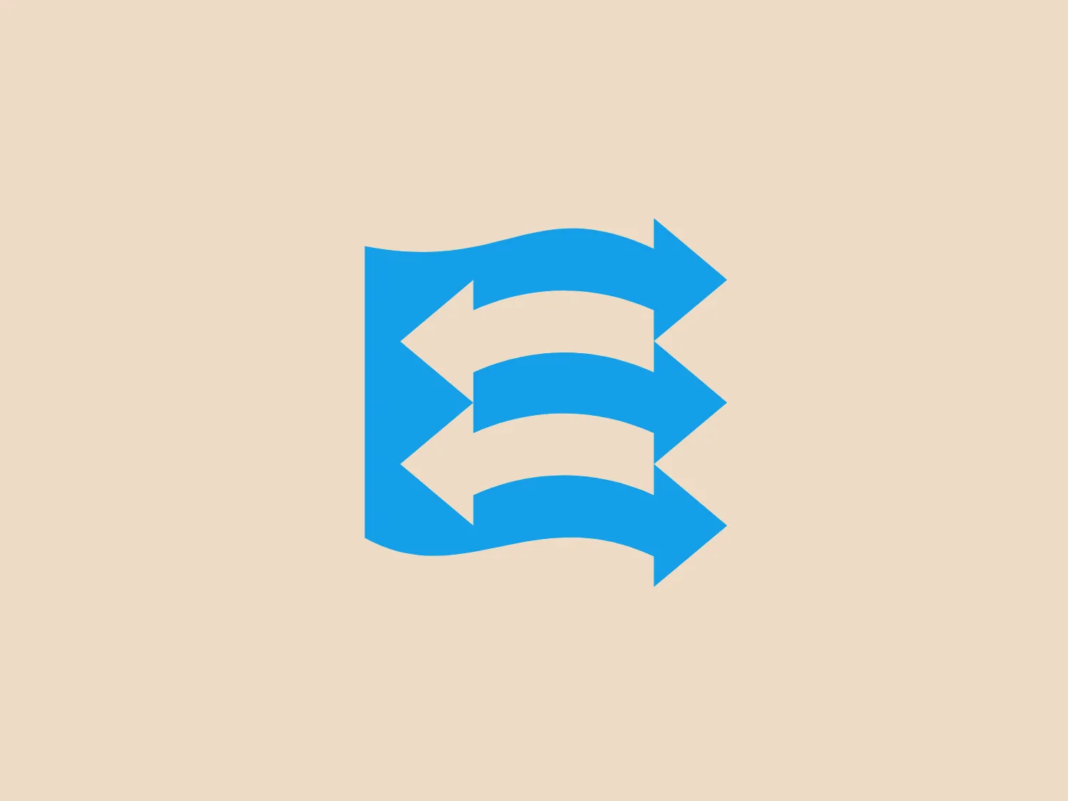 The image is a stylized logo comprised of three overlapping, bold, blue ribbons arranged diagonally, each slightly offset to create a dynamic sense of motion and layering. The ribbons are enclosed within an softly curved shield-like shape, suggesting protection or a seal of trust. The blue color is bold and vibrant, conveying a sense of confidence and professionalism. The overall design aesthetic is modern and clean, with a hint of depth given by the shadows where the ribbons overlap, indicating a multi-faceted approach or service.