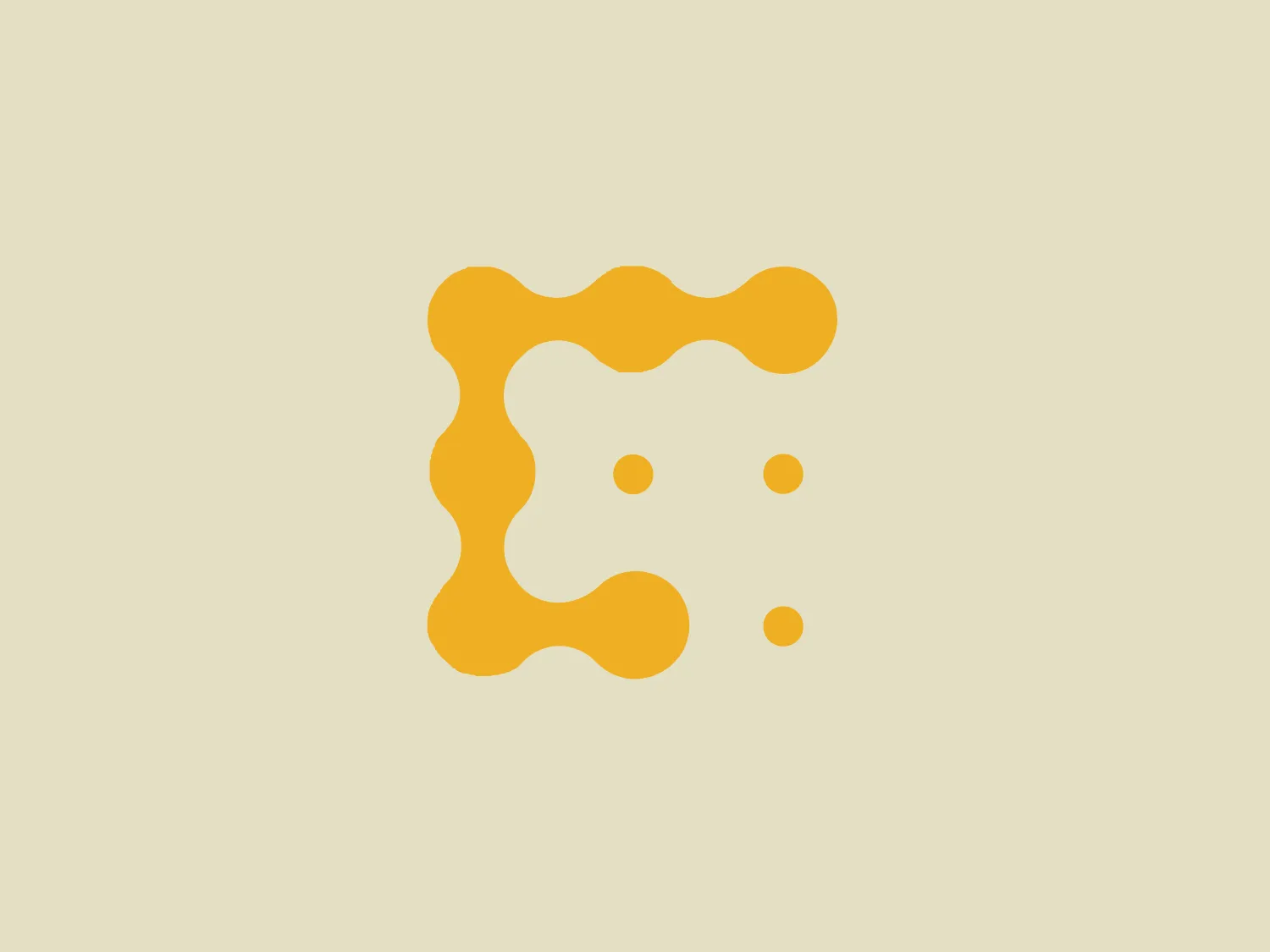 The CoinDesk logo features an abstract, asymmetrical design with rounded shapes resembling a stylized letter "R." Its bright golden-yellow color exudes warmth and energy, contributing to an organic and modern aesthetic. The logo has four detached elements that could symbolize motion or elements orbiting the main figure. A light and neutral background color would complement the vibrant yellow without overpowering it.