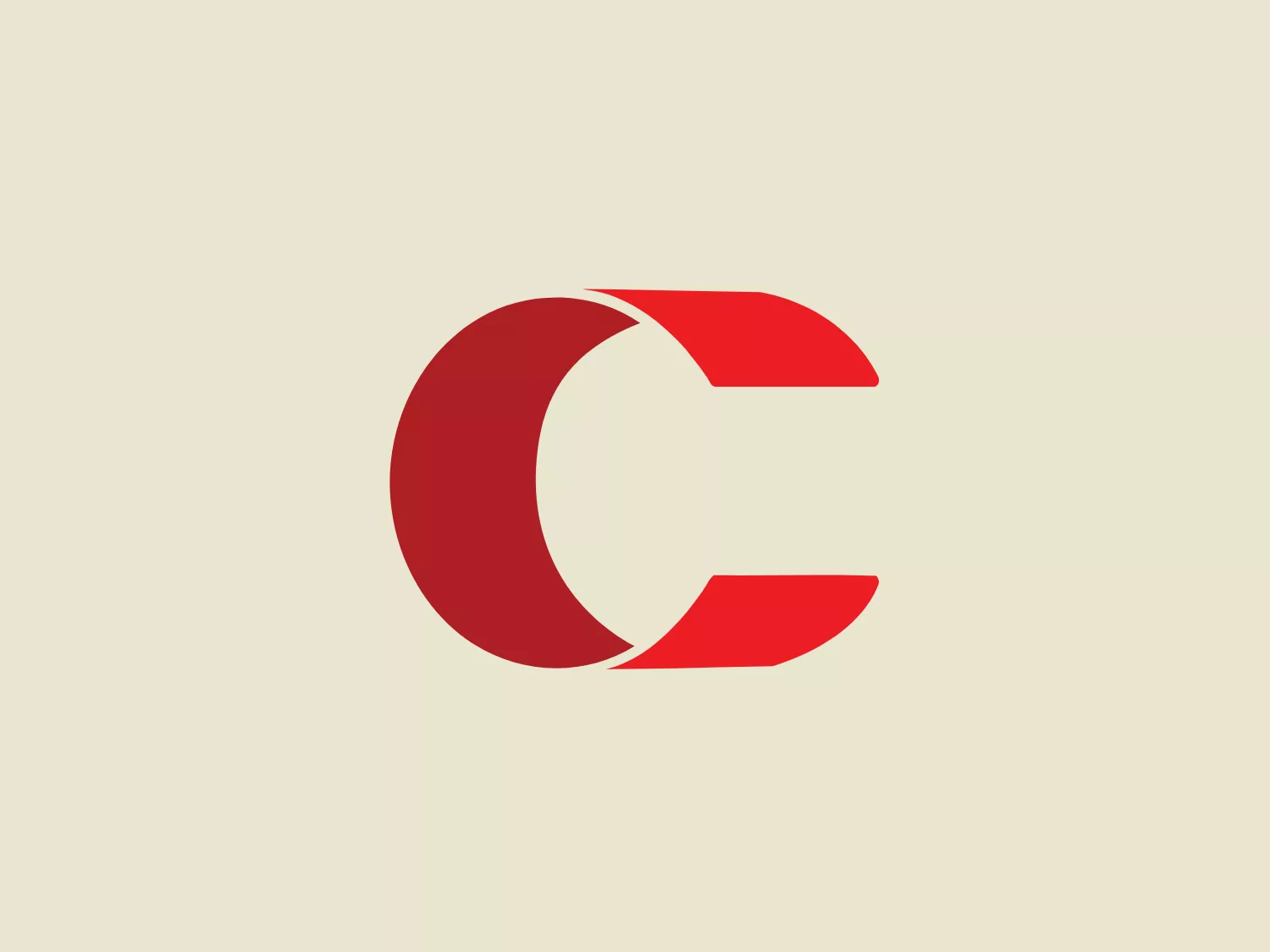 The Caribbean Cinemas logo features a bold, simplistic design with a solid red "C" that has a stylized cut or gap towards the right side, creating a dynamic and modern look. The striking red hue exudes confidence, while the absence of additional elements or textures emphasizes a clean and contemporary aesthetic. The thick, geometric letterform suggests stability and strength.