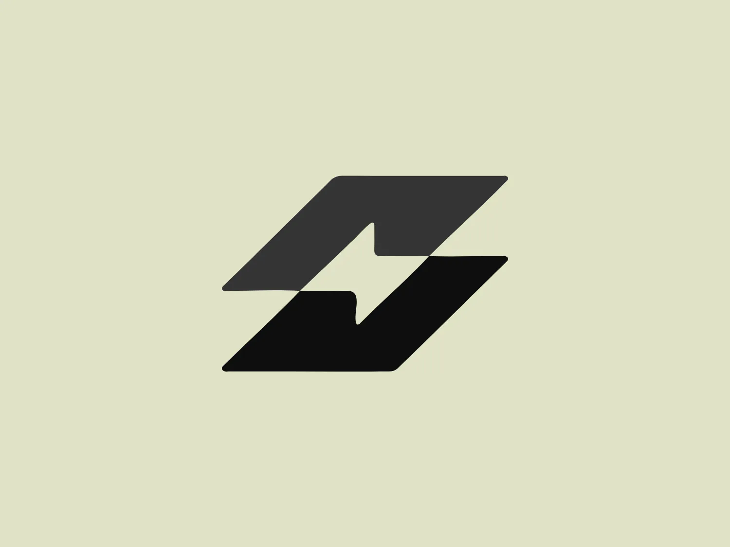 The SEV Stromerzeuger logo showcases a stylized thunderbolt with an interplay of positive and negative space. It comprises an upper larger segment in a bright blue color and a lower smaller segment in a deep navy blue. The design is modern and dynamic, evoking movement and energy, with a sharp angle where the two segments meet contributing to a forward-driving impression. The overall design aesthetic is clean, featuring flat colors and no gradients, embodying a contemporary and professional look.