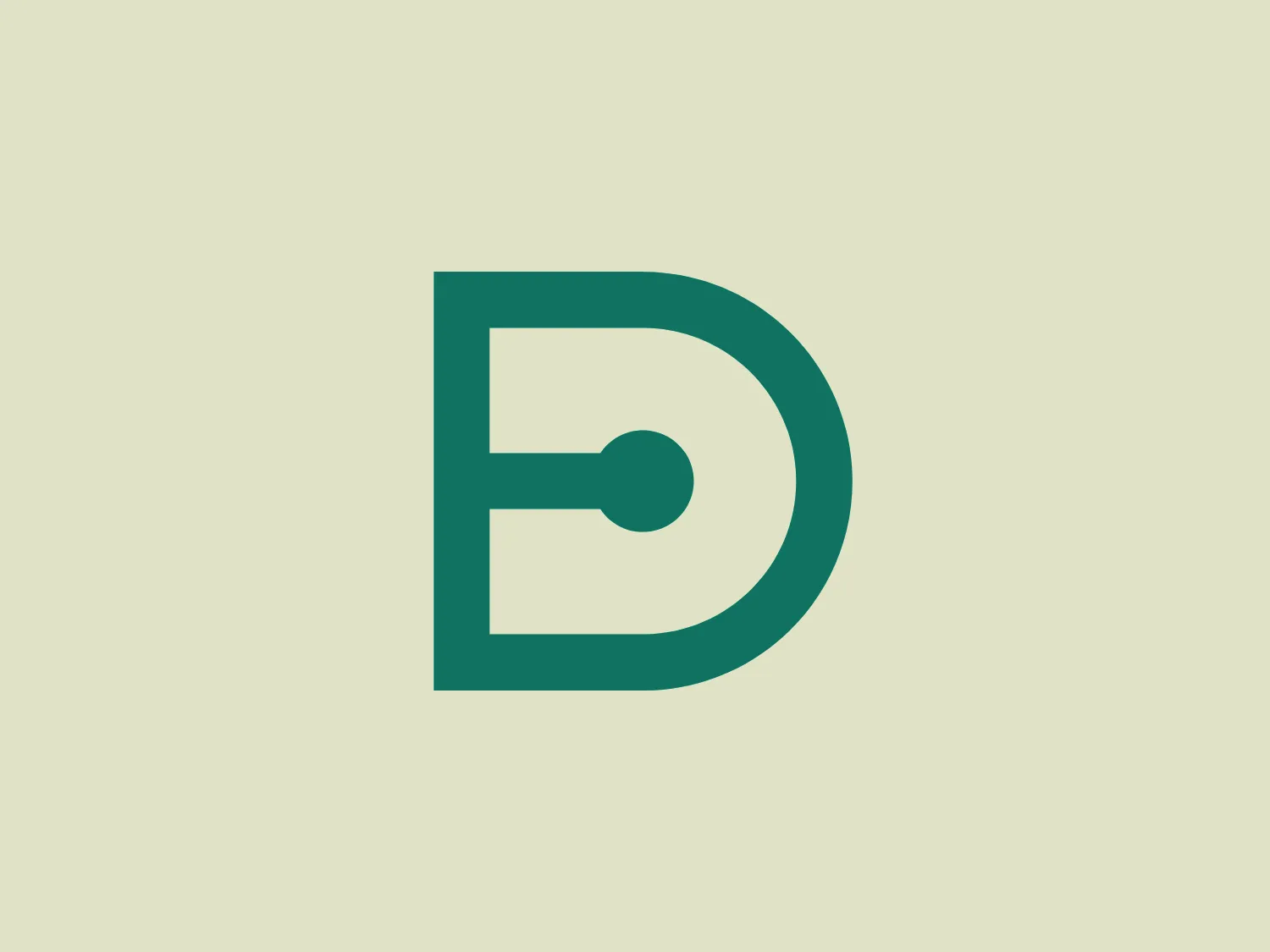 The Druck logo showcases a contemporary and minimalist design composed of two primary shapes that form a stylized letter "D." The outer bold, teal-colored semicircle wraps around a smaller white form within its bounds. The sleek, rounded edges and the contrasting use of positive and negative space give the logo a modern and clean look, while the white space cleverly breaks the symmetry, adding a layer of visual interest.