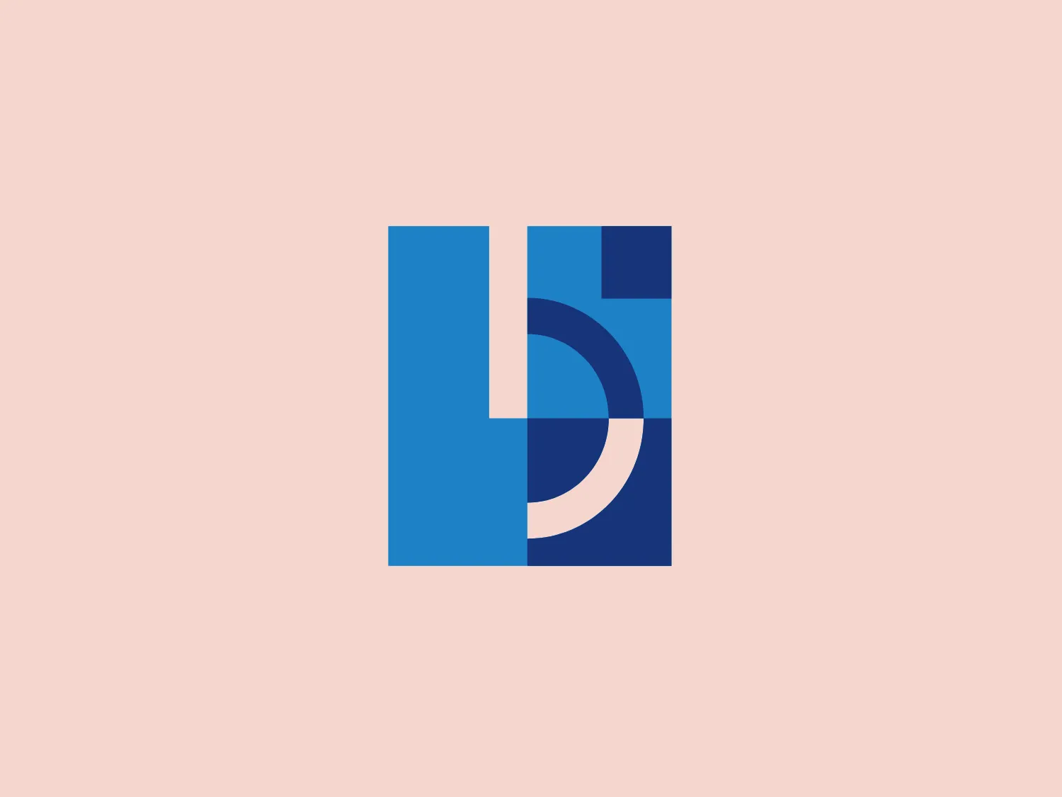 The Biogaran logo features a bold and modern design with two main elements interlocking. It consists of a deep blue square with a lighter blue, stylized letter 'b' on the right side that also suggests a number ‘5’ when combined with the negative space in the center. The use of gradients creates a 3D effect and adds depth to the design. The edges of the characters are sharply cut, which contributes to the sleek and contemporary aesthetic of the logo.