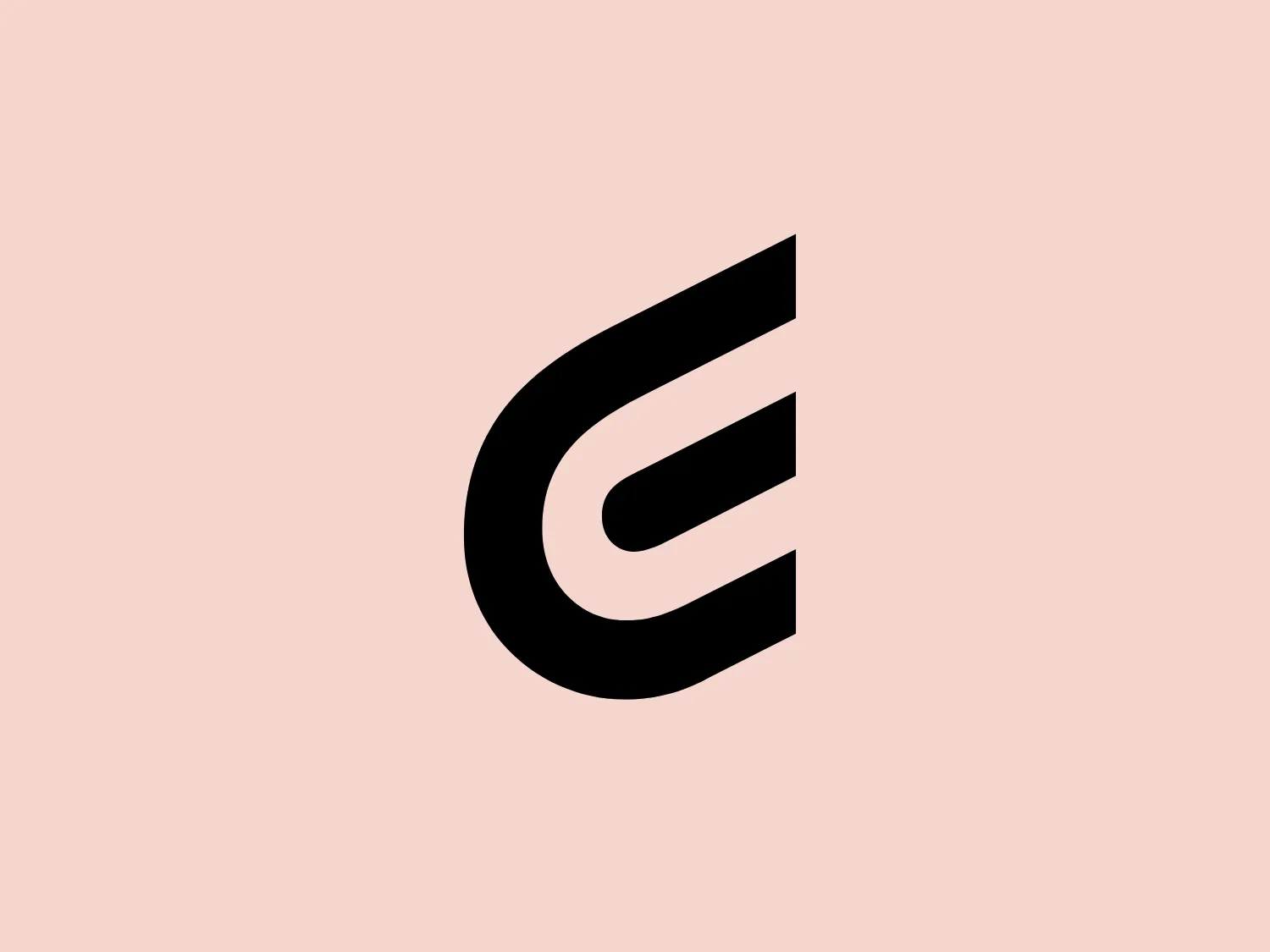 The logo for Exotrail features a modern, minimalist design of a bold, black stylized letter "e". The use of negative space and geometric construction provides a dynamic feel. The thicker upper curve adds visual weight, while the thinner lower loop balances the composition. The contrast between black elements and white negative space enhances its visual impact, creating a clean, contemporary aesthetic that is easily scalable for various uses.
