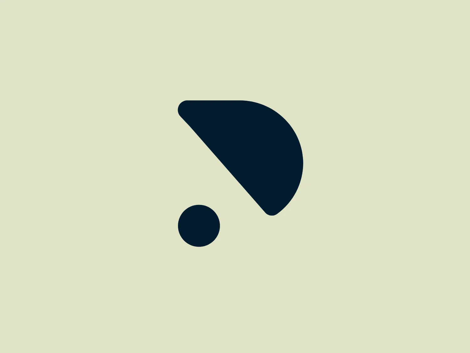The logo by Pixexid features a stylized abstract mark of a dark-colored 'leaf' shape paired with a smaller, filled circle suggesting motion or relation. The deep navy blue color gives it a professional and clean look, while the minimalist and modern design aesthetic allows for a focus on innovation, nature, or sustainability.