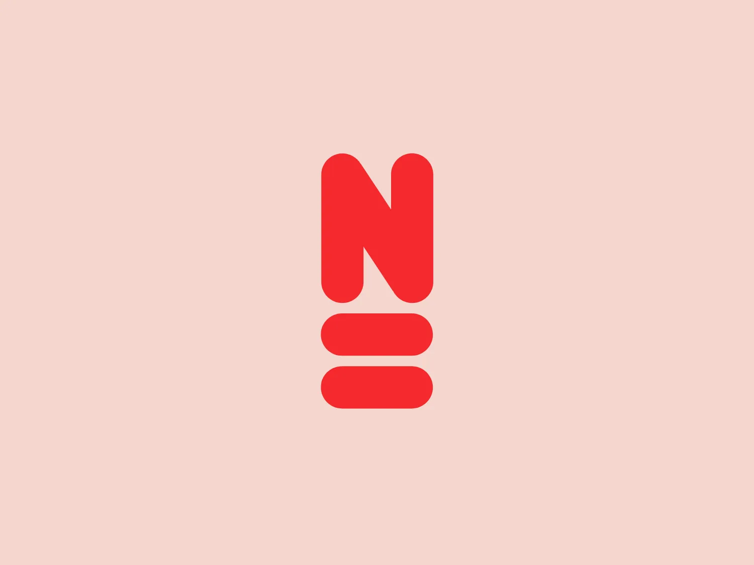 The Naturalis logo is a stylized depiction of the letter 'N' in a bright, solid red color. It features three vertical bars with varying heights and a shared baseline, creating a stepped look that suggests a sense of motion or progression. The design is minimalist and uses geometric forms for a clean, modern aesthetic. The shapes are rounded, giving the logo a friendly and approachable feel. An interesting feature is the negative space between the bars, which enhances the legibility and uniqueness of the design.