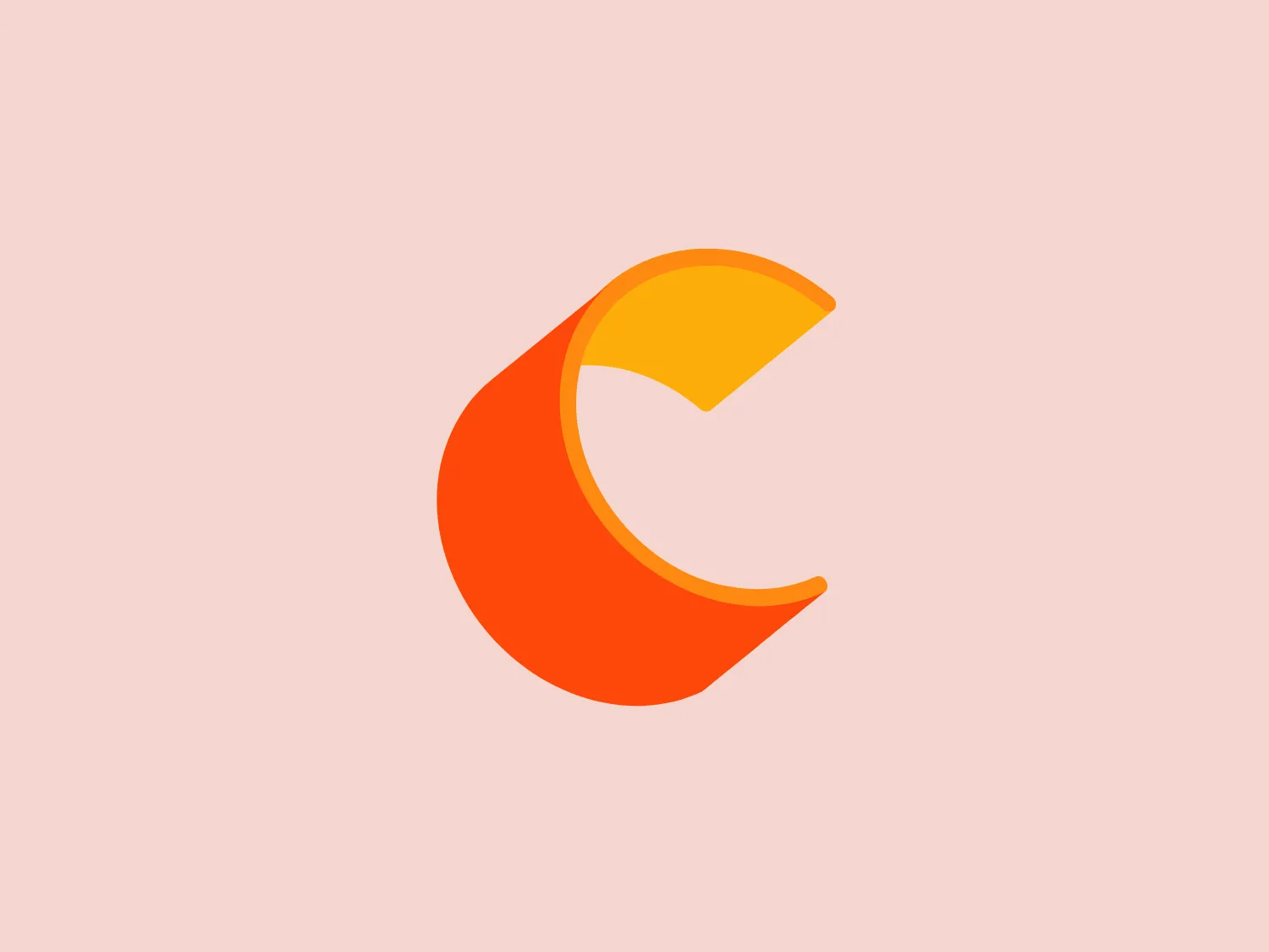 The logo for Comfort Inn features a modern, minimalist design with a stylized letter "C". The gradient of warm colors, transitioning from vibrant yellow to deep, fiery orange, gives it a dynamic and energetic look. The rounded shape and circular negative space add to its contemporary design, creating an approachable and friendly vibe. The logo's color scheme allows it to stand out nicely against a subtle, light background.
