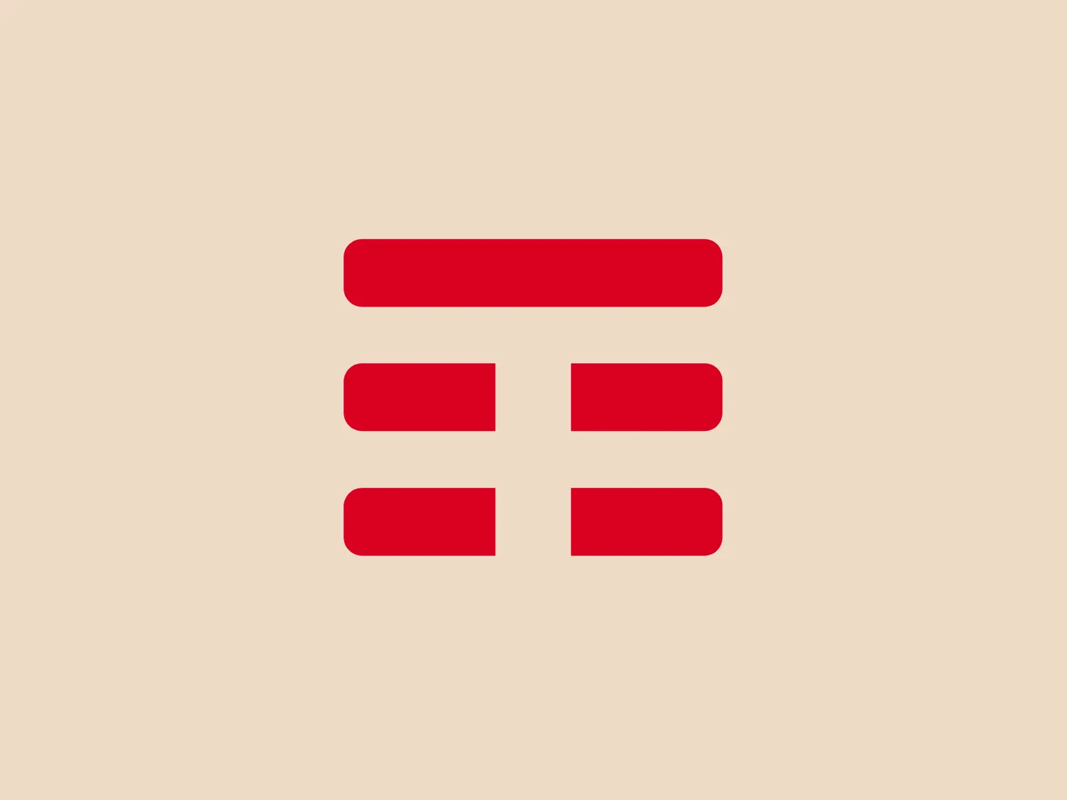 The TIM logo presents a simple, geometric design featuring rectangular shapes meticulously arranged to form an abstract "E" shape. The top and bottom rectangles, aligned on the left, are longer, while the middle section consists of two shorter rectangles, creating an overall appearance of three horizontal lines with a gap in the center. Bold and solid red in color, the design exudes a modern, minimalist aesthetic with clean lines and a lack of additional embellishments or text.