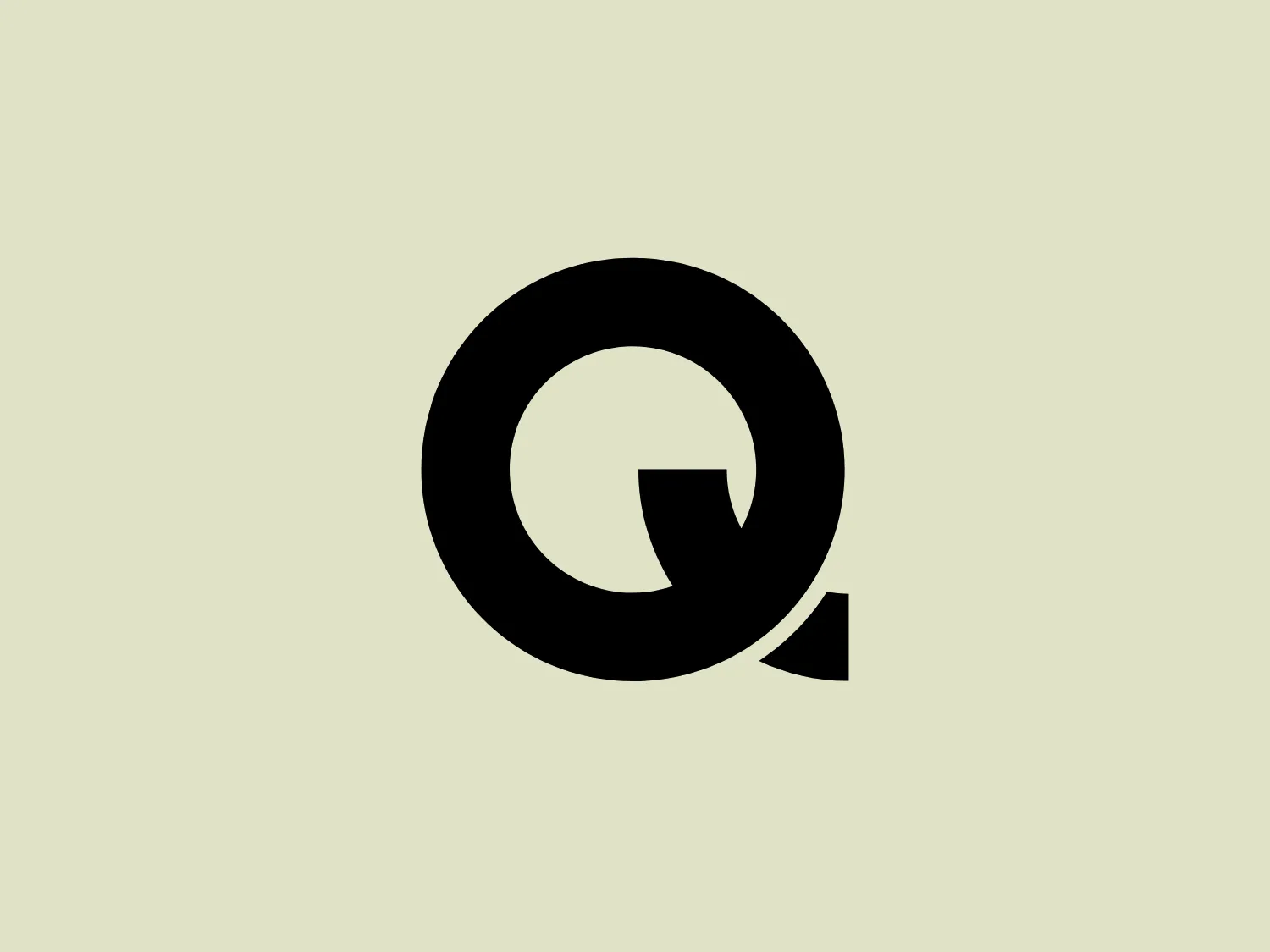 The Q Acoustics logo showcases a striking, black letter "Q" with a unique cutout resembling a small arrow pointing to the right, located on the tail of the "Q". The design adopts a modern and minimalist aesthetic, incorporating strong geometric shapes and a monochromatic color scheme to emphasize simplicity and forward motion.
