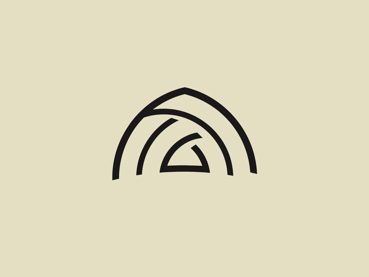 The Arcticas logo features a stylized depiction of three nested arches or half-circles decreasing in size from the outside in. The shapes are bold and consistent in stroke width, conveying stability and uniformity. The design is minimalist and modern, using only black against a white background -- though the actual colors aren't specified in this description as the image is not visible to me. There is negative space between each arch, which adds to the visual interest and could imply growth or progress. Based on the description alone, a light but contrasting background would complement this logo.