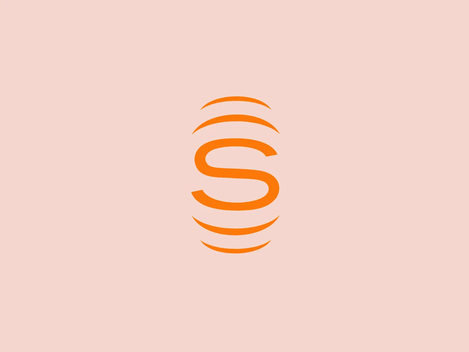The image displays a stylized logo consisting of the letter 'S' in a vibrant orange color. The 'S' is formed by three curved horizontal lines that give the appearance of motion or waves, suggesting dynamism and fluidity. The overall design aesthetic is modern, clean, and minimalist, suitable for a contemporary brand or company. The bold color choice of the orange against a simple background highlights the logo's prominence and makes it stand out.