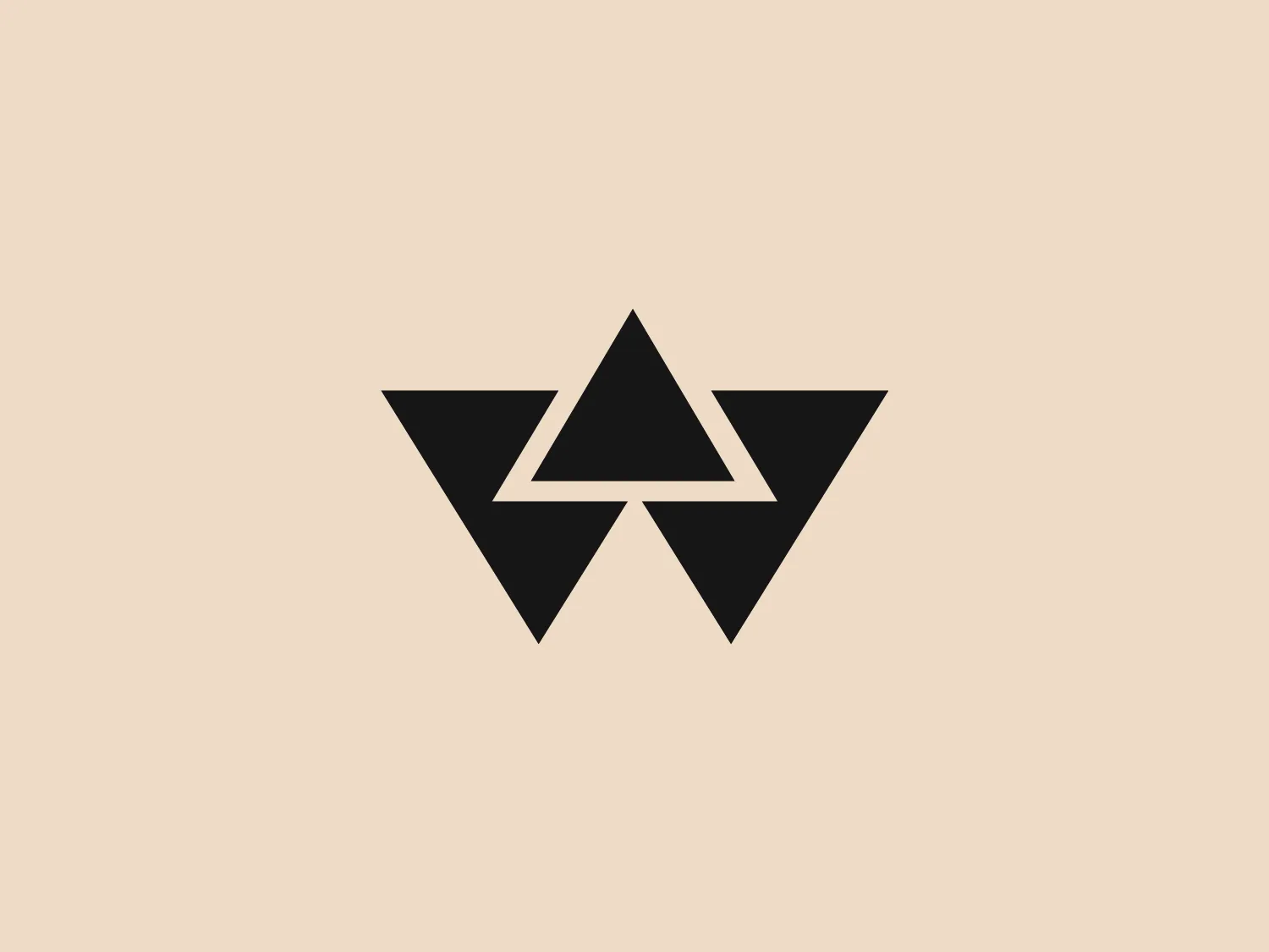 The Wastequip logo features a stylized symmetrical design that resembles a geometric bird in flight, with a central triangle flanked by two larger, outstretched wings. The logo is monochromatic, employing a deep navy blue color. Its angular, sharp edges convey a sense of precision and modernity, while the interplay of shapes within the wings gives an impression of depth and movement. The central triangle arguably acts as both the body of the bird and an upward pointing arrow, suggesting upward momentum or growth. Considering its strong geometric lines and bold color, a light and slightly warm background would complement it well, providing enough contrast to enhance its visibility without overshadowing the design's intrinsic boldness.