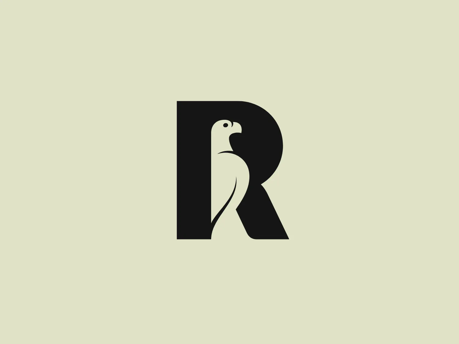 The Rhodes Trust logo showcases a bold, sans-serif capital letter 'R' with an integrated silhouette of a bird within its negative space. The bird is smoothly contoured to align with the letter's curves, adding a dynamic and thoughtful twist to the design. The logo uses a single shade of deep blue, giving it a professional and clean aesthetic.