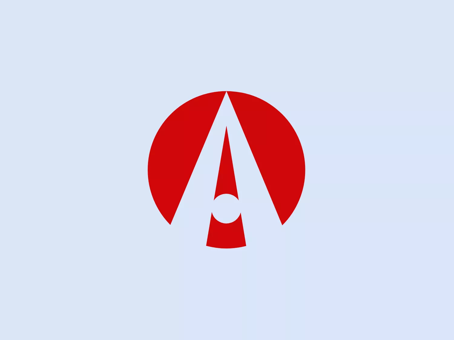 The logo for Ariel Motor embodies a stylized letter 'A' in a vibrant red hue. The design showcases modern and clean geometric shapes: two arcs form the outline of the 'A,' and a smaller white circle with a red crescent shapes the inner negative space. The contrast between the red and white creates a bold and easily identifiable visual. This dynamic yet simple design exudes strength and professionalism.