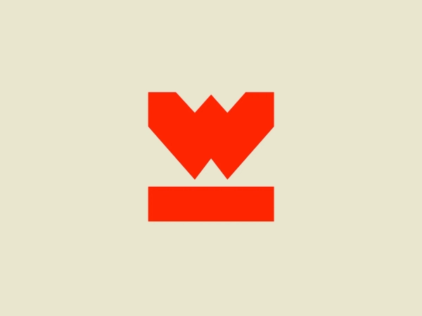 The logo presented for Weber Carburetors is a minimalist, geometric design consisting of a bold red color. It features an abstract shape resembling a 'W' or a heart with three peaks on top, crafted from angular lines, positioned above a solid horizontal rectangle that could serve as a foundation or underscore. The color of the shape is a solid, eye-catching red, evoking passion or energy, while the overall aesthetic is clean and modern due to its simplicity and use of sharp angles.