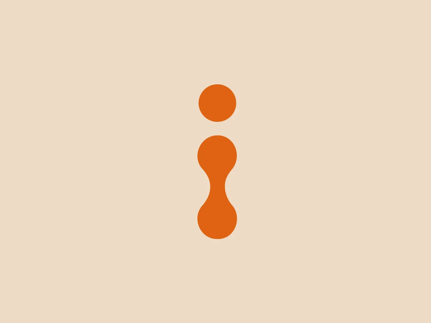 The Migrasys logo is a minimalist and abstract design, consisting of two orange shapes. The upper shape is a perfect circle while the lower one resembles an hourglass or infinity symbol, with its center constricted and the ends rounded. There is a sense of balance and connectivity between the two shapes, suggesting a relationship or interaction. The color of the shapes is a vivid, flat orange, which implies energy and creativity. There are no gradients or additional embellishments, contributing to the logo's modern and clean aesthetic. The two shapes align vertically and could be interpreted as an abstract representation of a person or a symbol for connection and continuity. Considering the simplicity of the design and the vividness of the orange shapes, a background that contrasts yet complements the orange without overwhelming the design would be ideal. A neutral and soft background would enhance the logo's visibility and maintain its modern look.