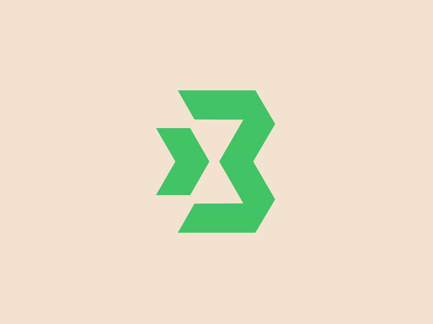 The Ballu Agency logo is composed of geometric shapes forming a stylized hourglass shape or bowtie. Two overlapping green triangles create depth and the illusion of intertwining parts. The design is modern and clean, with bold lines and a dynamic sense of motion implied by the shapes pointing in opposite directions. The choice of a simple two-toned color palette emphasizes the logo's sleekness and contemporary feel.