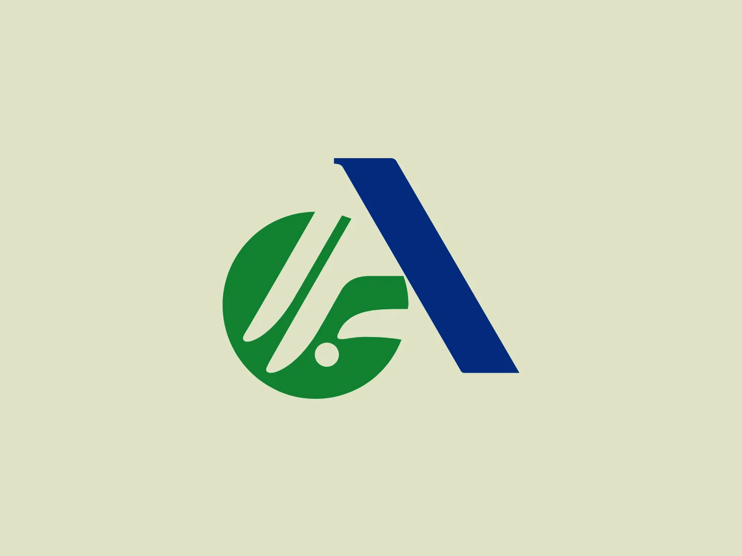 The Advanta Seeds logo presents a modern and abstract design, incorporating a green circle with a dynamic white swoosh cutting through it diagonally, resembling a stylized letter 'a' or a motion trail. Overlapping this circle is a deep blue, bold, right-angled triangle that hints at a futuristic letter 'A'. The sharp contrast between the green and blue elements creates a striking visual balance, and the overall impression is one of energy and forward-motion, suggesting innovation or technology. The simplicity of the shapes and the clean lines contribute to a sleek and contemporary aesthetic.
