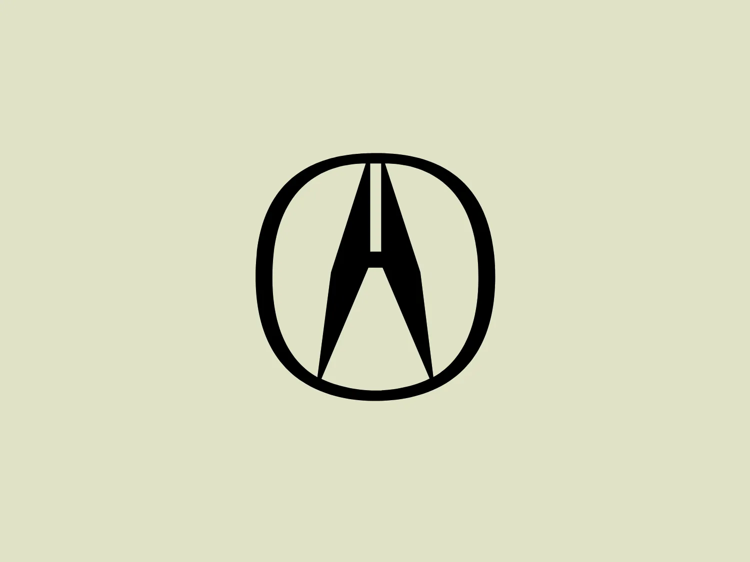 The Acura logo consists of a bold, black letter "A" stylized with sharp, angular lines and positioned centrally within a perfect circle with a thick border. The "A" doesn't touch the circle at any point, creating a sense of balance and space. The overall design aesthetic is minimalistic, modern, and easily scalable for various applications. The strong contrast of the black against a light background accentuates its simplicity and elegance. Given the stark simplicity of the Acura logo, a neutral background that complements without overpowering would be ideal.