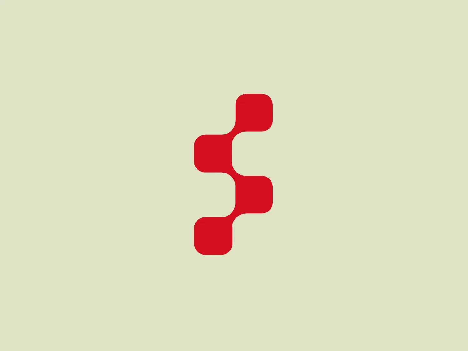 The logo for Sapient features a stylized chain of four red rounded rectangles arranged in an S-like formation. The blocks have a three-dimensional appearance with shading that adds depth, suggesting each block is connected to the next. The vibrant shade of red gives the logo a dynamic and bold look, while the overall design aesthetic is modern and sleek with a minimalistic touch, emphasizing connectivity and movement.