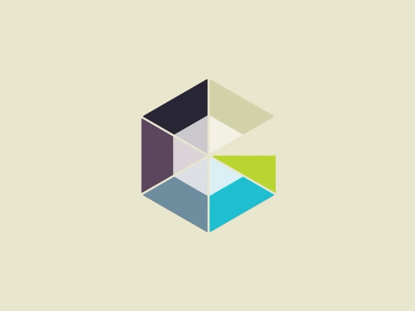 The Greenbook Directory logo features a stylized, abstract cube comprised of various geometric shapes in a puzzle-like arrangement, conveying a sense of depth and interconnectedness. It incorporates a palette of muted colors including shades of dark blue, light blue, teal, green, olive, grey, and a touch of beige, which together create a modern and sophisticated aesthetic. The clean lines and the absence of any text suggest a focus on visual identity and branding. The use of whitespace and the arrangement of the shapes give the logo an airy and balanced composition, which denotes professionalism.