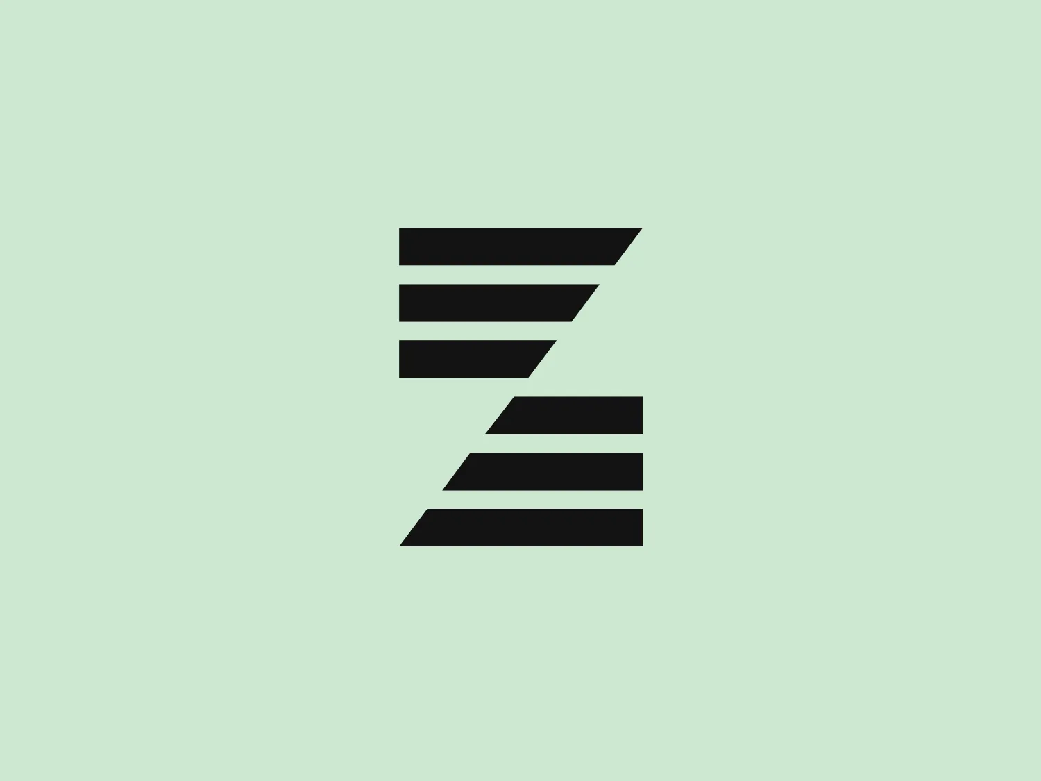 The Zepter International logo features a stylized letter "Z" composed of four horizontal bars that decrease in length from top to bottom, creating a dynamic diagonal effect resembling a set of steps or a feeling of forward motion. The design is simple and modern, with a bold, flat color scheme in a deep, saturated blue. The absence of additional design elements or embellishments emphasizes the logo's sleek, minimalistic aesthetic.