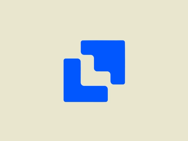 The Liquid logo features a bold, abstract design composed of two interlocking shapes resembling an "S" or a chain link. Both shapes are identical and feature sharp, straight edges and 90-degree angles, giving the impression of a continuous loop. The logo is monochromatic, using a bright, vivid shade of blue, which stands out with its simplicity and modern feel. There is a dynamic sense of connection and motion inherent in the design, suggesting interaction, strength, and perhaps technology or networking. For a background that complements this Liquid logo without overshadowing its vibrancy, a subtle and light hue would work best.