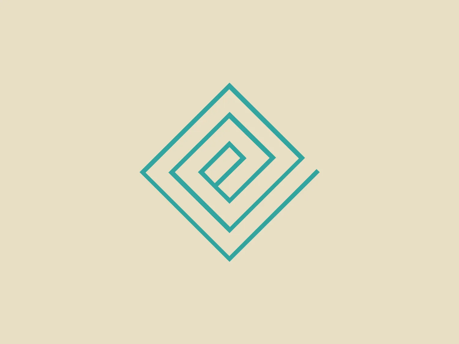 The Exemplar Global logo is a geometric design featuring a series of concentric, stylized squares rotated at an angle to create a diamond-like shape. It employs clean lines and minimalistic style, using negative space within the shapes to add depth and dimension. The soft teal color gives it a modern and fresh appeal, making it suitable for a variety of backgrounds.