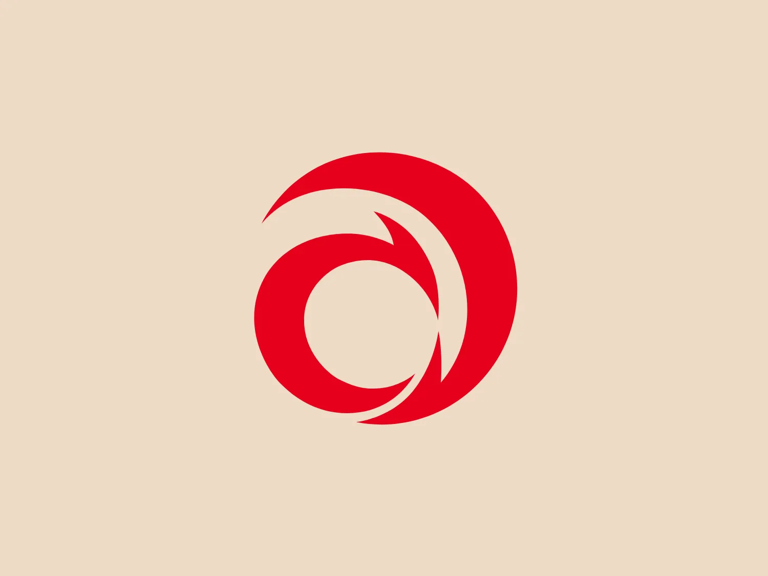 The Alinghi logo is a bold, abstract design comprising three distinct swirls forming a stylized circular shape. Two of the swirls arc inward from the top and bottom, creating a dynamic movement, while the third swirl curls outward from the center, imbuing the mark with a sense of openness. The logo is rendered in a vibrant red color, conveying energy, passion, and strength. The design aesthetic is modern, sleek, and versatile, suitable for representing various industries from technology to entertainment. The logo's clean and impactful visual presence is devoid of extra embellishments.