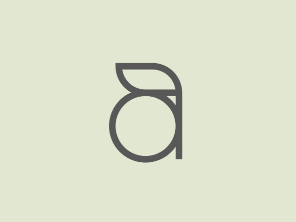 The Aegro logo features a stylized, contemporary design suggesting a combination of the letters "a" and "b" or an "a" with a leaf motif. The bold lines and vibrant green color convey themes of growth, eco-friendliness, and sustainability. Its clean, geometric aesthetic and balanced, symmetrical design make it a versatile and modern branding element.