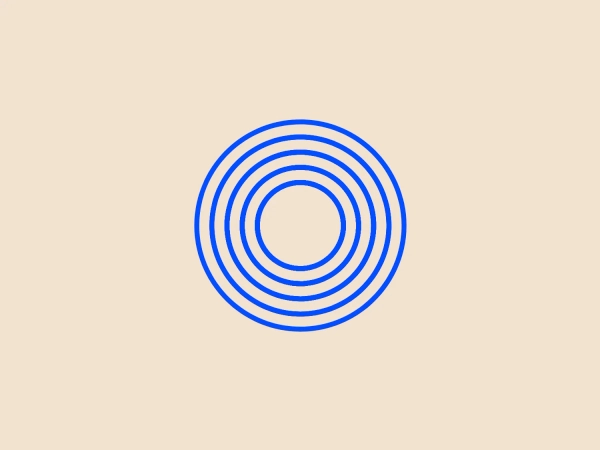 The Royal Philharmonic Orchestra logo features a series of concentric circles with varying spacing, creating a hypnotic, target-like effect. The design is minimalist and utilizes a single color - a vibrant shade of blue - that provides a crisp, clean appearance. The logo's clean lines and simplicity convey a sense of precision and focus. Its design suggests movement or emanation from the center, evoking a sense of activity or radiance. The use of negative space between the rings adds dimension and interest to the otherwise flat graphic.