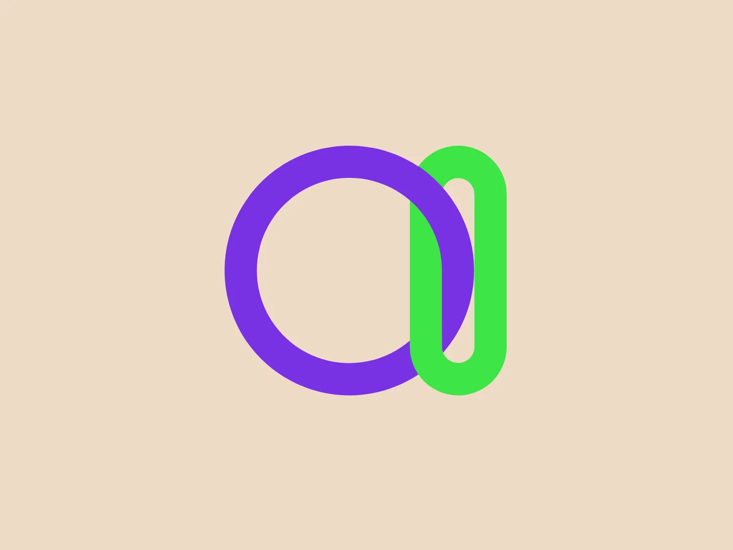 The logo for Artrade showcases two intertwined shapes with a modern and simplistic design aesthetic. On the left is a circle rendered in a vibrant purple, while on the right, a looped form in a bright green color connects to the circle, suggesting continuity or connection. The juxtaposition of the purple and green creates a striking contrast, which is visually pleasing. The subtle shadows where the shapes overlap add depth and a 3D effect to the logo. Given the color scheme of the Artrade logo, a light and neutral background would complement it well.