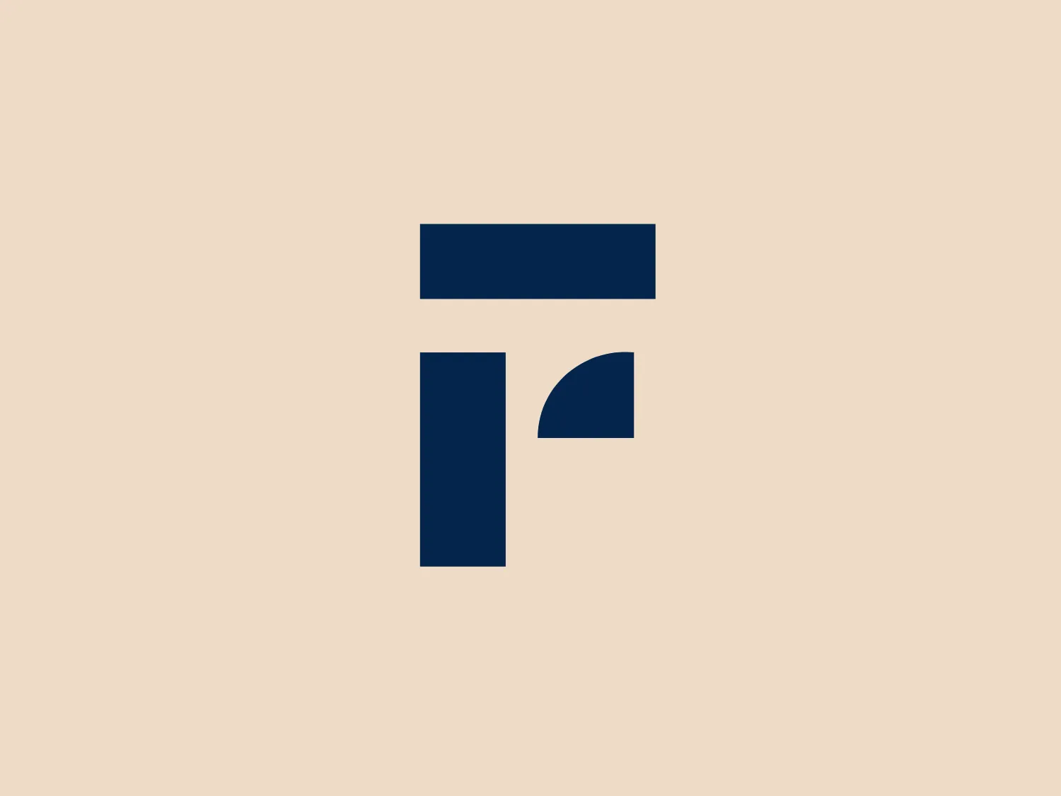 The image displays a bold, minimalist logo consisting of two shapes that suggest the letters "E" and "C" formed by negative space. The logo uses a deep blue color with a flat design aesthetic, employing straight lines and a right angle to create a modern and professional appearance. There is a notable use of geometric simplicity, which makes the design versatile and easily recognizable.