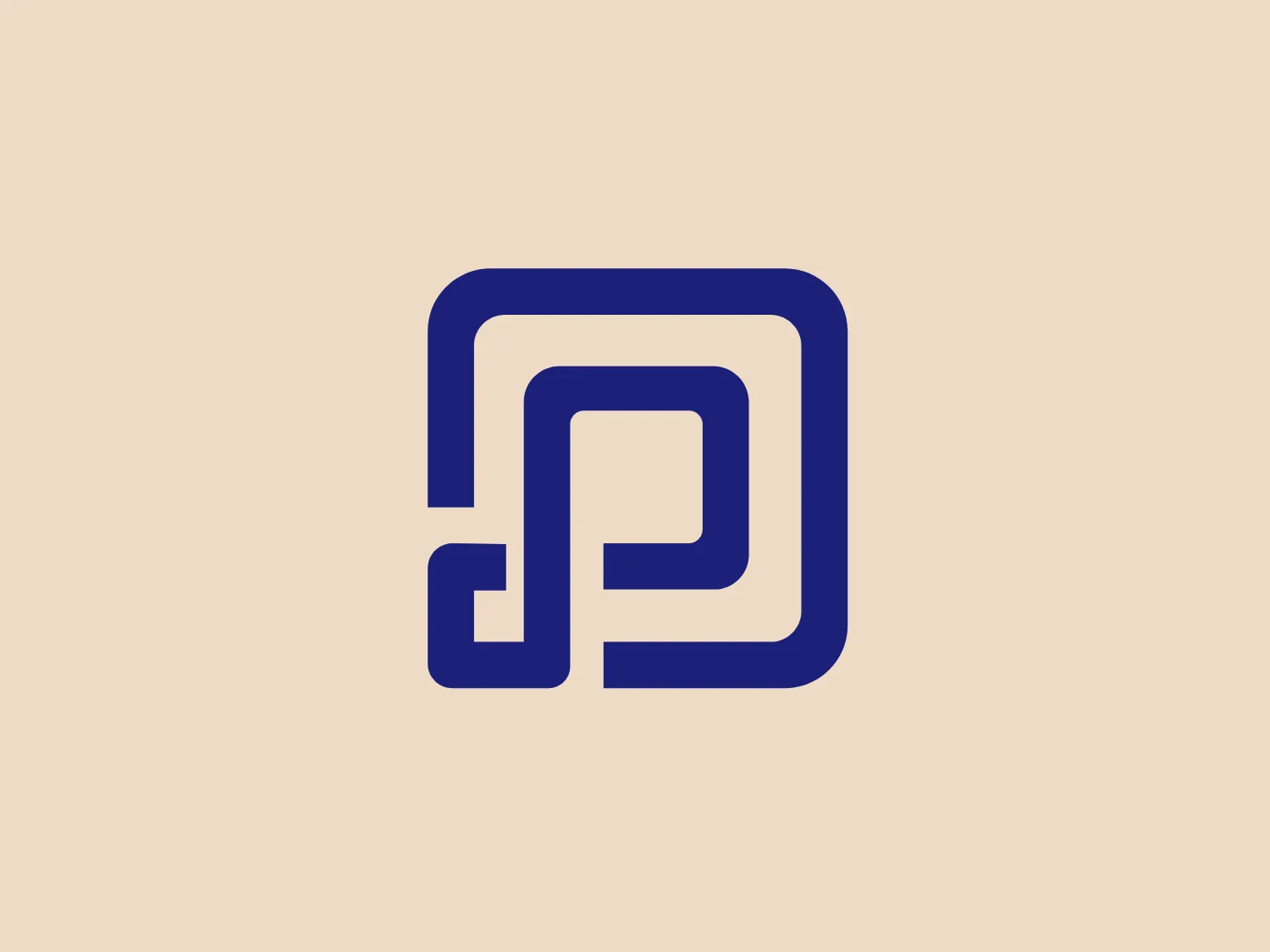The logo for Peoplebox showcases a stylized letter "P" created with bold, geometric lines, forming a continuous path. The design utilizes a deep blue color to exude professionalism and stability. The "P" is comprised of a square-like loop with a protruding straight line that doubles back on itself, evoking a sense of a loop or knot. With uniformly thick lines and right angles, the logo emanates a modern and clean aesthetic, allowing for versatile application across different mediums.