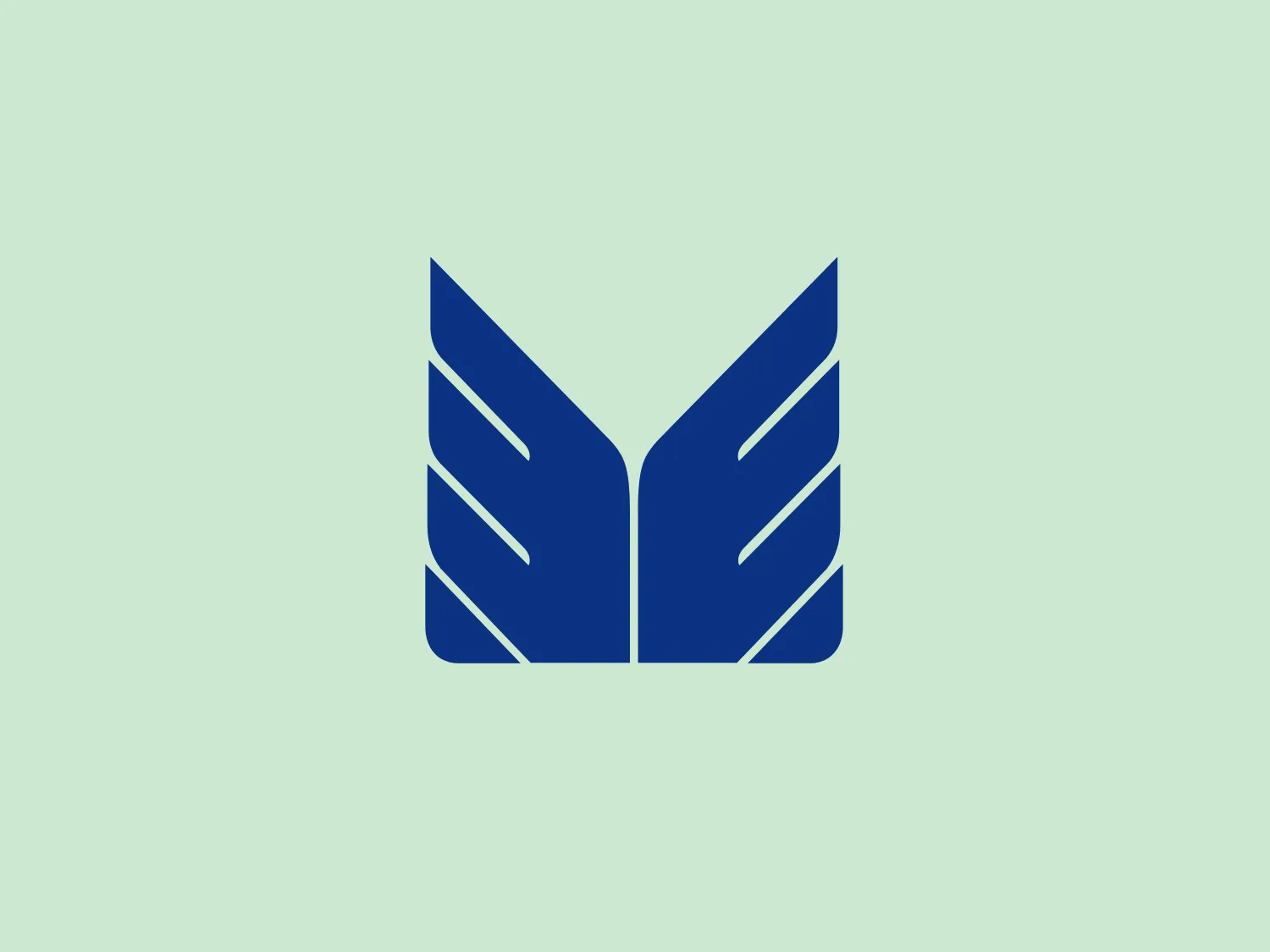 The Maruti Suzuki logo comprises two symmetrical abstract elements resembling stylized wings or leaves, creating a v-shaped negative space in the center. The deep blue color conveys professionalism and stability, while the three white stripes on each wing add dynamism, suggesting movement and growth. The design embodies a modern and clean aesthetic with sharp angles and even proportions, representing a balance between innovation and tradition.