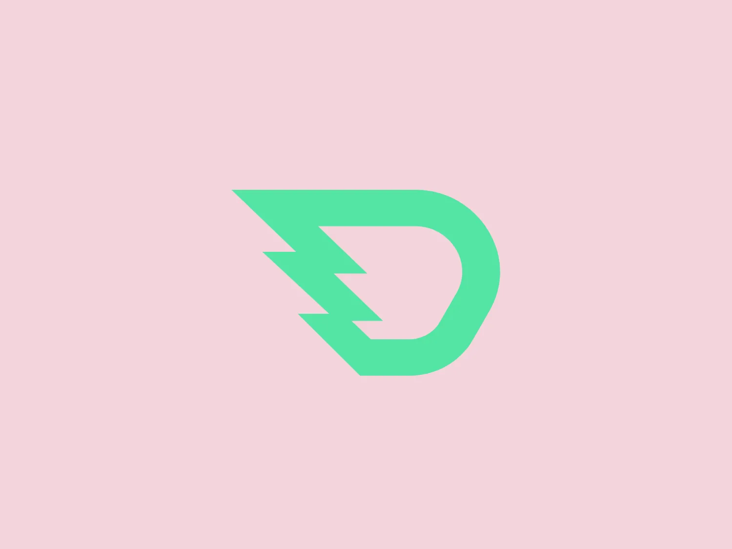 The DareHero logo showcases a bold, stylized letter "D" with a dynamic lightning bolt intersecting it. The energizing design incorporates sharp angles and a forward-leaning stance, evoking a feeling of velocity and dynamism. Its crisp teal color exudes innovation and a contemporary aesthetic. The letter's strong geometric form, complemented by the disruptive lightning bolt, adds an engaging visual appeal.
