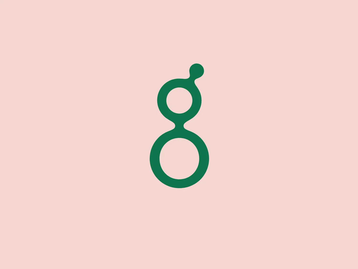 The logo depicted for Greenhouse Software is a stylized representation of the number '8', created with two vertically stacked circles connected by a looping line that extends from the top circle and curves outside before attaching to the bottom circle. The design is minimalistic and executed with a single continuous line, giving the impression of fluidity and continuity. The color of the logo is a rich green with a teal hue, conveying a sense of freshness and vitality. Its simplicity and modernity indicate a brand image that is sleek and contemporary. Considering the green hue of the logo, a neutral yet warm background color that complements it would be appropriate.