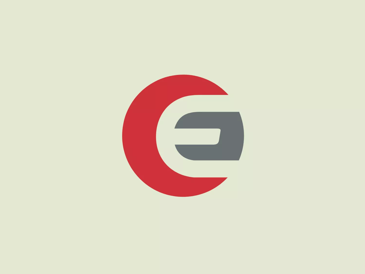 The Eclypse Bike logo features a stylized letter 'E' enclosed within a circular form. The main colors are a deep, matte red for the circular background and a mid-tone grey for the 'E.' The 'E' has a three-dimensional effect with a darker shadow on its lower part, adding depth. The bold colors and minimal design elements contribute to a professional aesthetic, making the logo versatile and easily memorable.