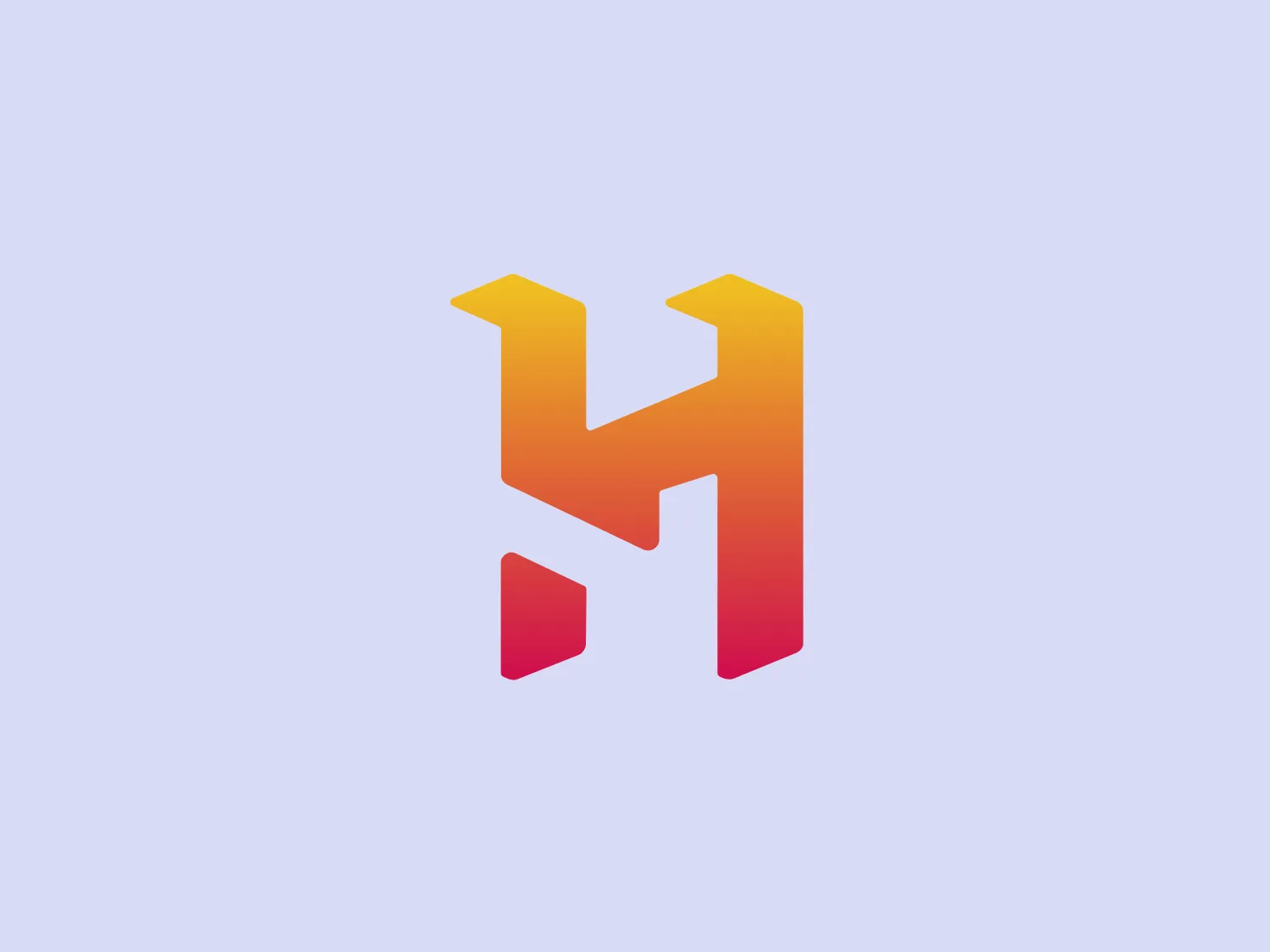 The logo for Haiku incorporates a stylized letter "H" with a modern and minimalist design. It features a smooth color gradient transitioning from warm yellow to vibrant orange to rich pink. The "H" is composed of bold vertical bars connected by a shorter horizontal bar, and the right leg is detached at the bottom, creating a floating effect. This design is clean, easily scalable, and gives a dynamic and energetic look.