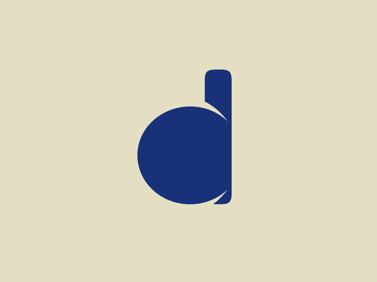 The Duitku logo is a dark blue, geometric design featuring a large circle intersected by a smaller, curved rectangle on the left side. The minimalistic aesthetic and monochromatic color scheme emphasize its modern and sleek appearance.