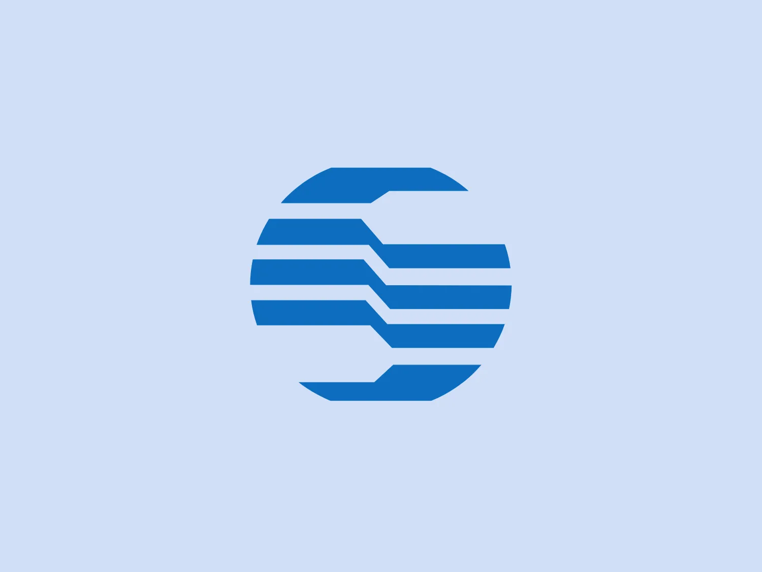 The logo in the image features a stylized letter “C” depicted through a series of five horizontal bands or stripes of varying lengths, which create the impression of a dynamic and modern letterform. Each stripe has a slight curvature, and the negative space between them enhances the 3D effect. The whole shape resembles a spherical structure, akin to a globe, with the stripes representing latitudinal lines. The color of the Steren logo is a bold and bright shade of blue, which conveys trust, reliability, and professionalism. The design is clean, minimalist, and would be easily recognizable when scaled to different sizes. The overall aesthetic is contemporary and would be well-suited to a tech company or a business aiming for a cutting-edge image.