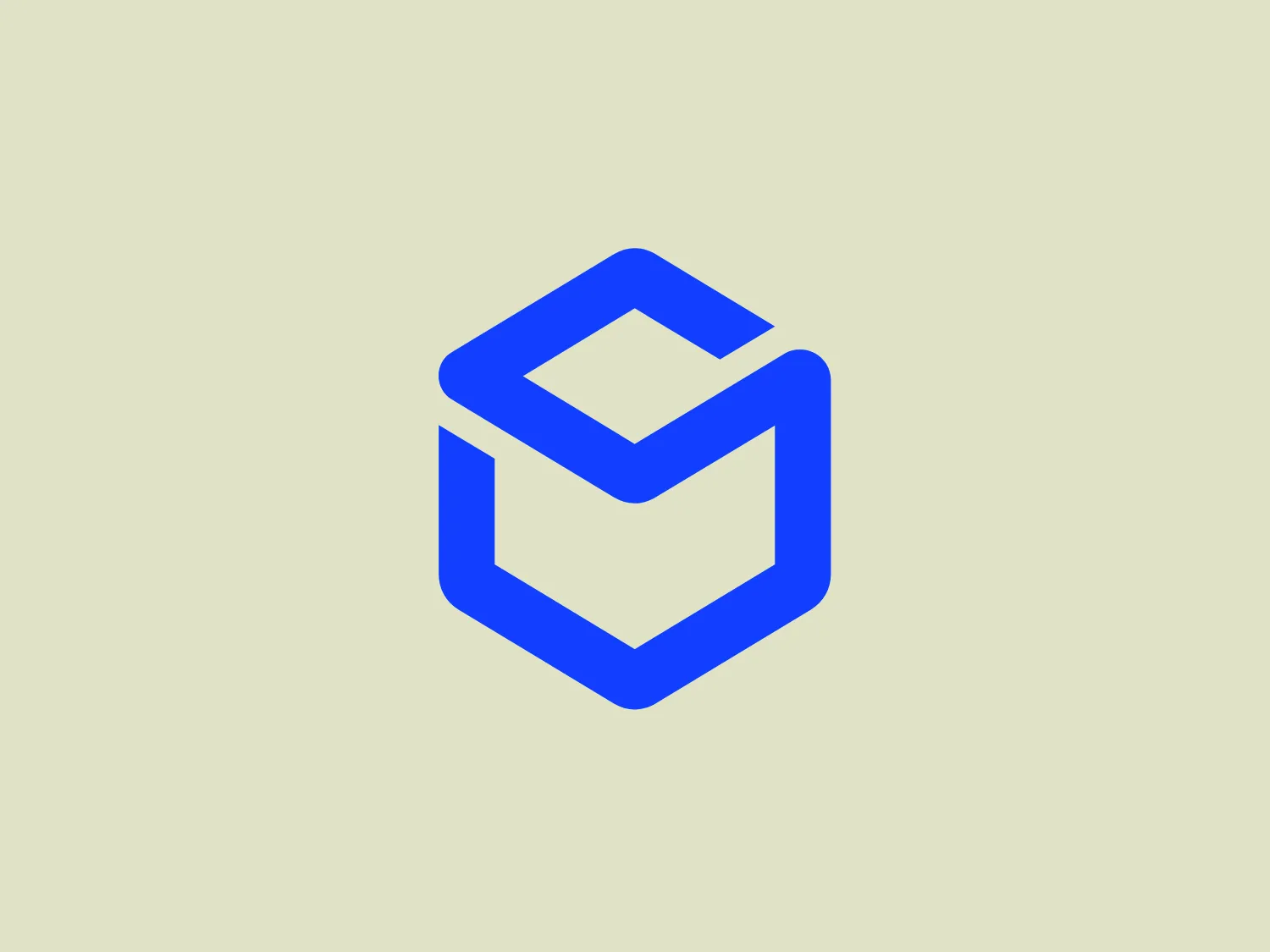 The ShipBob logo is a modern, geometric design composed of a series of interconnected shapes that together resemble a stylized cube. The main features are two hexagons, one inside the other, forming a three-dimensional cube illusion with a corner facing the viewer. The design is clean and uses a bold blue color, making it stand out and giving it a professional and technological feel. The cube is rendered with shades and tints of the blue to enhance the three-dimensional effect.