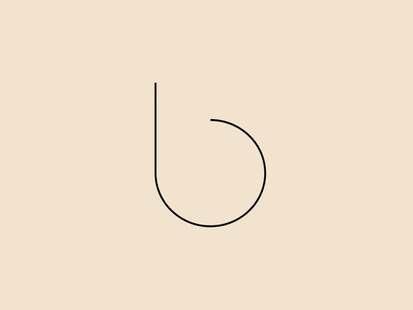 The Blanco logo features a single continuous line design resembling a lowercase 'b' with fluid and curvilinear form. It is black with clean lines and a rounded finish, conveying modernity and minimalism. The use of negative space and soft curves gives it a contemporary and versatile appearance, suitable for various branding scenarios. Its simplicity allows for easy scalability and readability.