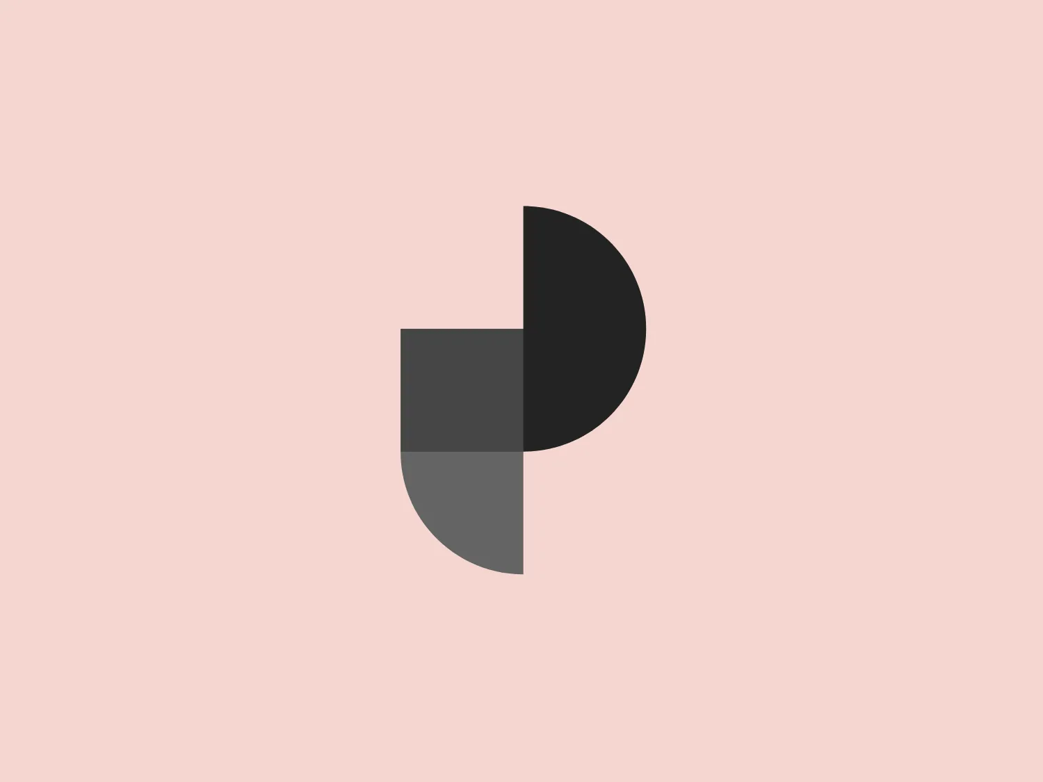 The Prosper Finance logo features a modern and geometric design comprising two quarter-circle shapes that form a stylized letter 'D'. The right quarter-circle is a deep and vivid red (#FF0000), while the left one features a lighter pinkish hue (#FFC0CB), against a crisp white background. The logo's clean lines and bold colors give it a dynamic and contemporary feel, suitable for a brand looking to convey innovation and energy. Hexcode: #F8DED9