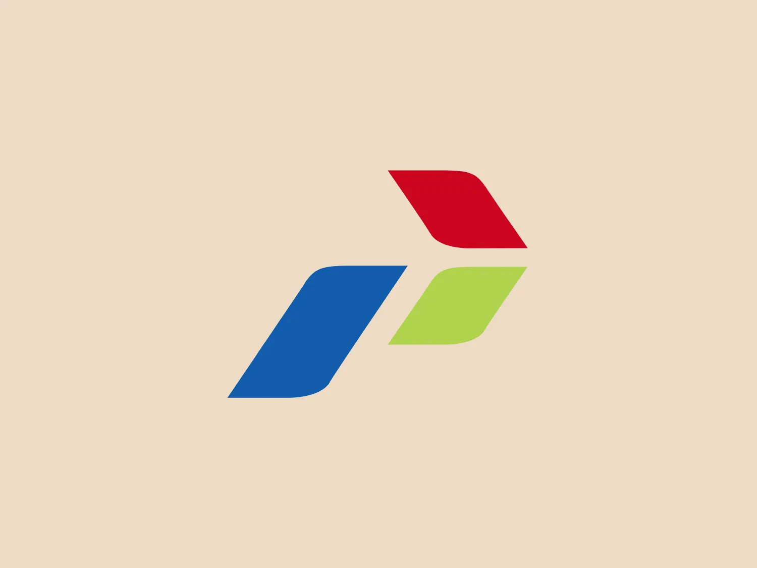 The Pertamina logo features three stylized arrowhead shapes in red, blue, and green, resembling boomerangs. The shapes are arranged in a layered and interlocking pattern, creating a sense of motion and progress. With a clean, minimalist aesthetic, the design suggests dynamism and innovation, while the bold, solid colors ensure its easy recognition.