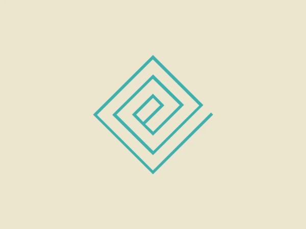 The Exemplar Global logo is a geometric design featuring a series of concentric, stylized squares rotated at an angle to create a diamond-like shape. It employs clean lines and minimalistic style, using negative space within the shapes to add depth and dimension. The soft teal color gives it a modern and fresh appeal, making it suitable for a variety of backgrounds.