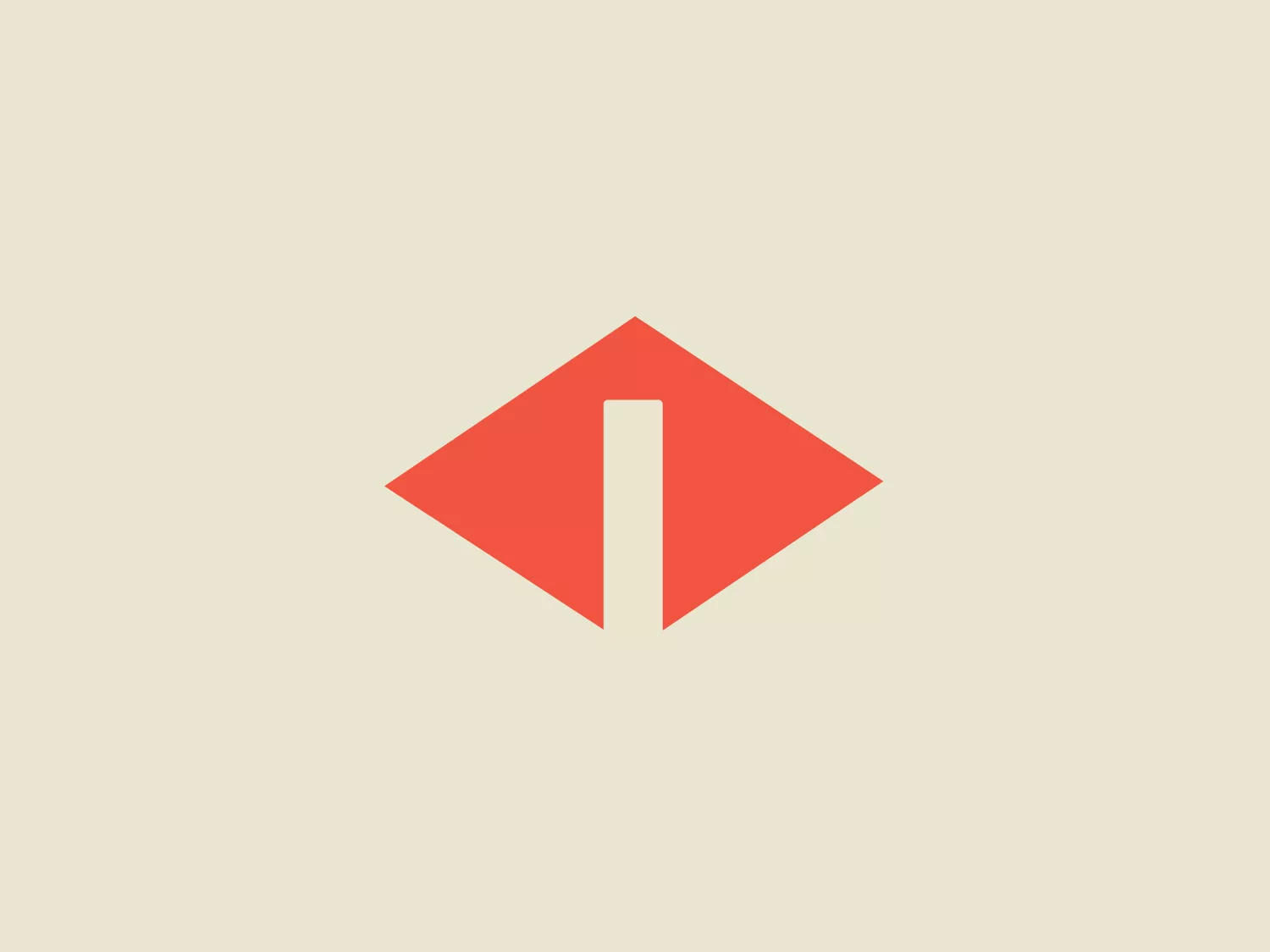 The Inryco logo features a modern, geometric design with a bold, red diamond-like figure and acute angles, conveying a sense of dynamism and forward motion. Inside the red shape is a white, vertically aligned rectangle that bisects the diamond, creating a sense of division or a gateway. The sharp contrasts between the bright red and the pure white create a visually striking image, while the simplicity of the design conveys a sense of clarity and focus.
