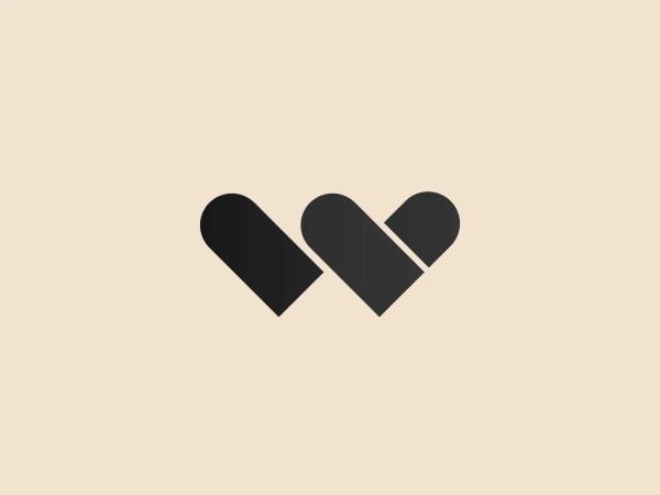 One thing we like is the modern, clean design featuring overlapping pill shapes forming a heart, emphasizing health and pharmaceutical themes with a stylish gradient.