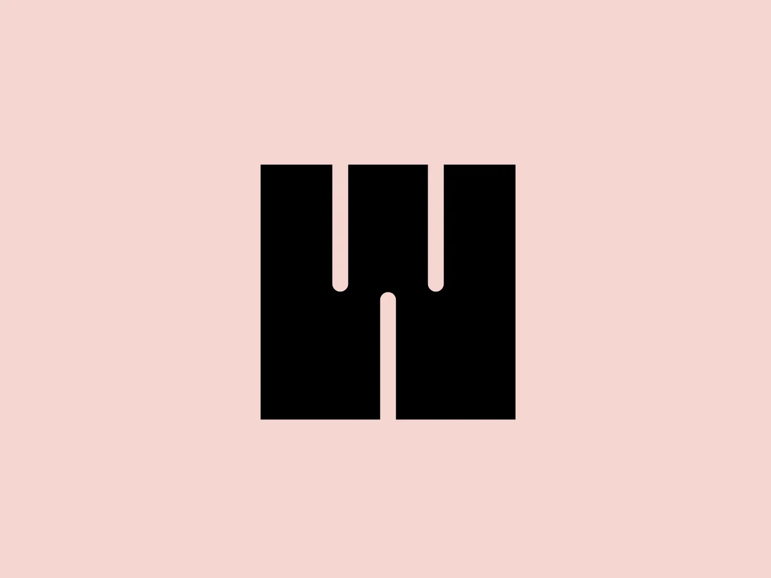 The Weber Shandwick logo boasts a bold, geometric design embodying a modern and minimalist aesthetic. It showcases a stylized letter "M" in black, with the central parts removed to create negative space. The symmetrical shapes and clean lines contribute to a contemporary and professional look. The solid black color gives the logo weight and prominence, making it versatile for various applications, while contrasting well with a lighter background.