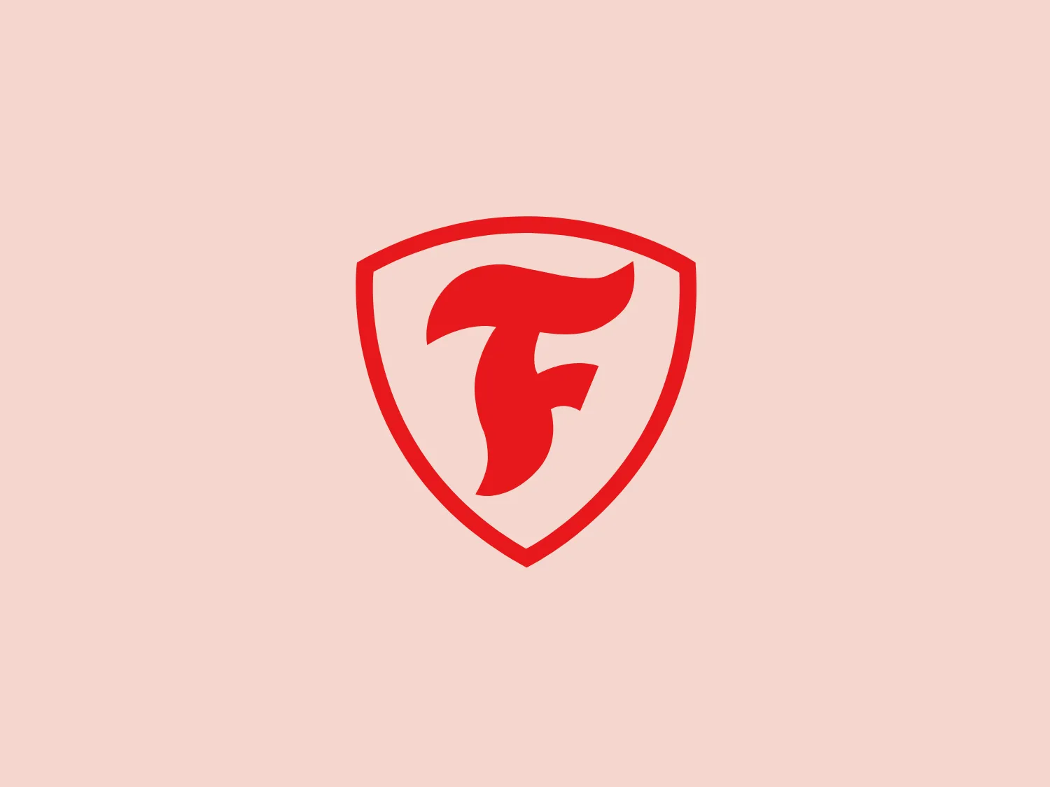 The Firestone logo features a bold, stylized letter "F" set within a shield-shaped outline. The design is simple and modern, with the use of a single color—bright red—against a clean white background, which gives it a striking contrast. The letter "F" has a dynamic and fluid shape, with curves that suggest motion, and it fits nicely within the boundaries of the shield's outline. The shield suggests protection or a sense of security, which is commonly associated with crests or emblems. The overall design is minimalistic yet has a strong visual impact due to its color and form.